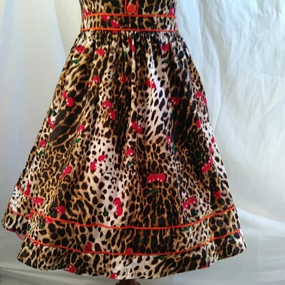 Voodoo Vixen Leopard Print Midi Dress - Picture 3 of 10